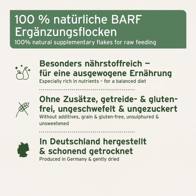 AniForte BARF LINE Sommergemüse Variationen – Getreidefreie Gemüseflocken für natürliche BARF-Ernährung