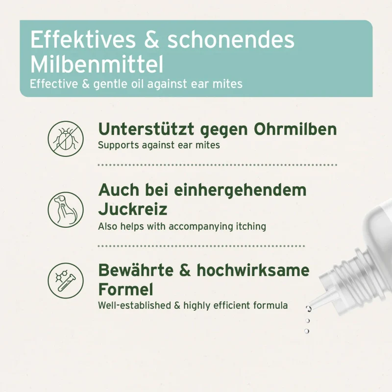 AniForte Ohrmilbenöl für Hunde – Natürliche Pflege bei Juckreiz, Ohrmilben & gereizten Ohren, sanfte Formel mit einfacher Anwendung