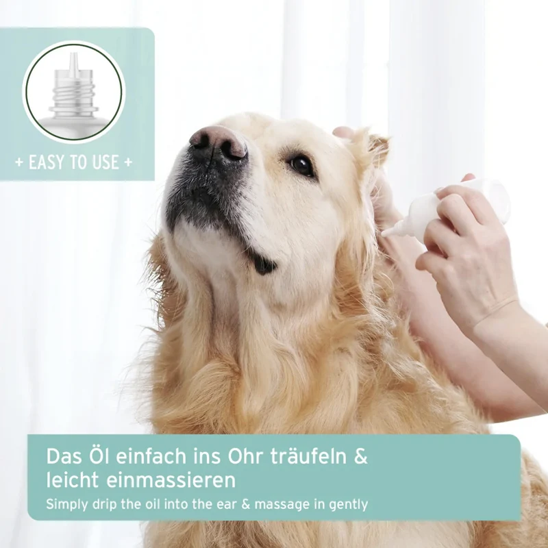 AniForte Ohrmilbenöl für Hunde – Natürliche Pflege bei Juckreiz, Ohrmilben & gereizten Ohren, sanfte Formel mit einfacher Anwendung