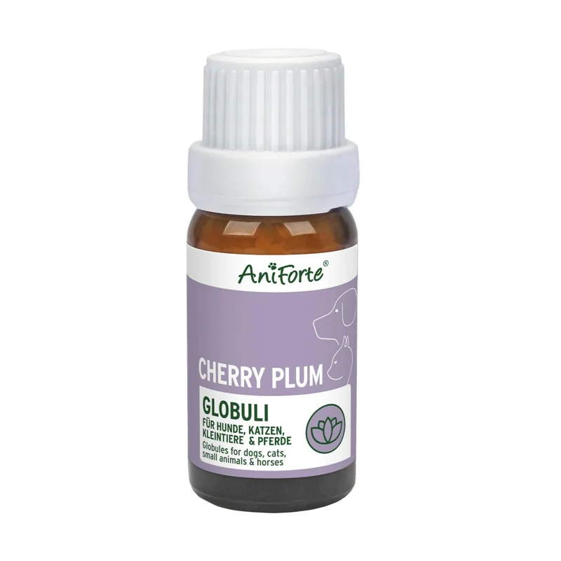 AniForte Bachblüten Cherry Plum Gelassenheit-Globuli für Hunde – Natürliche Beruhigung bei Stress, Angst & Nervosität