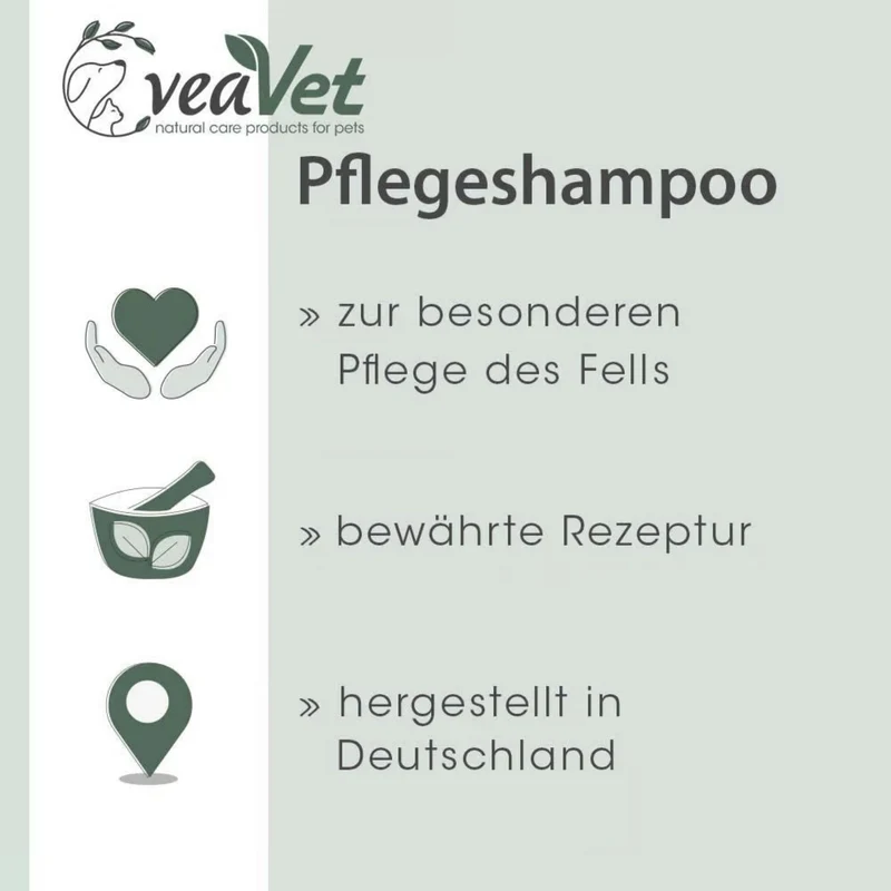 cdVet VeaVet Pflegeshampoo für Hunde & Katzen – Natürliche Fellpflege mit Aloe Vera für glänzendes, gesundes Fell bei empfindlicher Haut