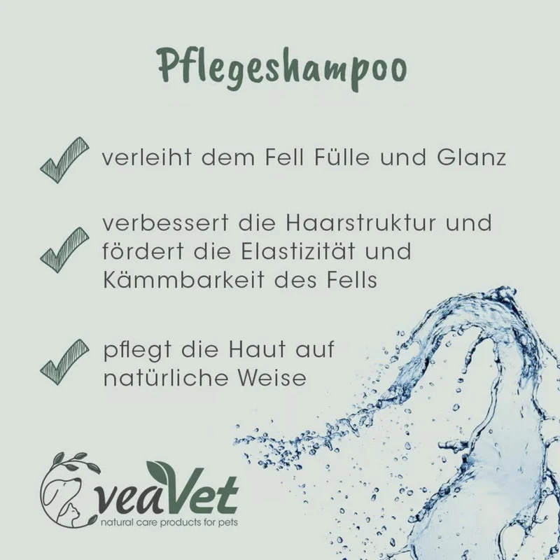 cdVet VeaVet Pflegeshampoo für Hunde & Katzen – Natürliche Fellpflege mit Aloe Vera für glänzendes, gesundes Fell bei empfindlicher Haut