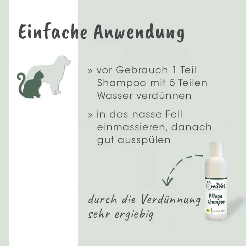 cdVet VeaVet Pflegeshampoo für Hunde & Katzen – Natürliche Fellpflege mit Aloe Vera für glänzendes, gesundes Fell bei empfindlicher Haut
