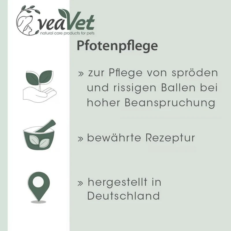 cdVet VeaVet Pfotenpflege für Hunde & Katzen – Natürlicher Schutz bei rissigen, spröden und empfindlichen Pfoten