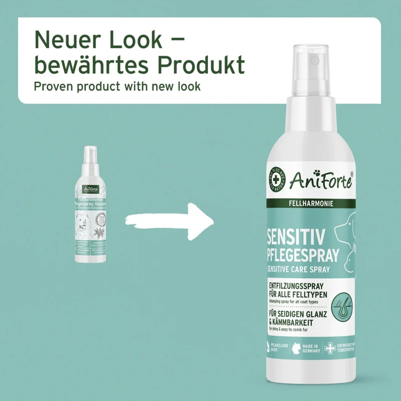 AniForte Fellharmonie Sensitiv Pflegespray für Hunde – Natürliche Fellpflege gegen Verfilzungen, für tollen Glanz und leichte Kämmbarkeit