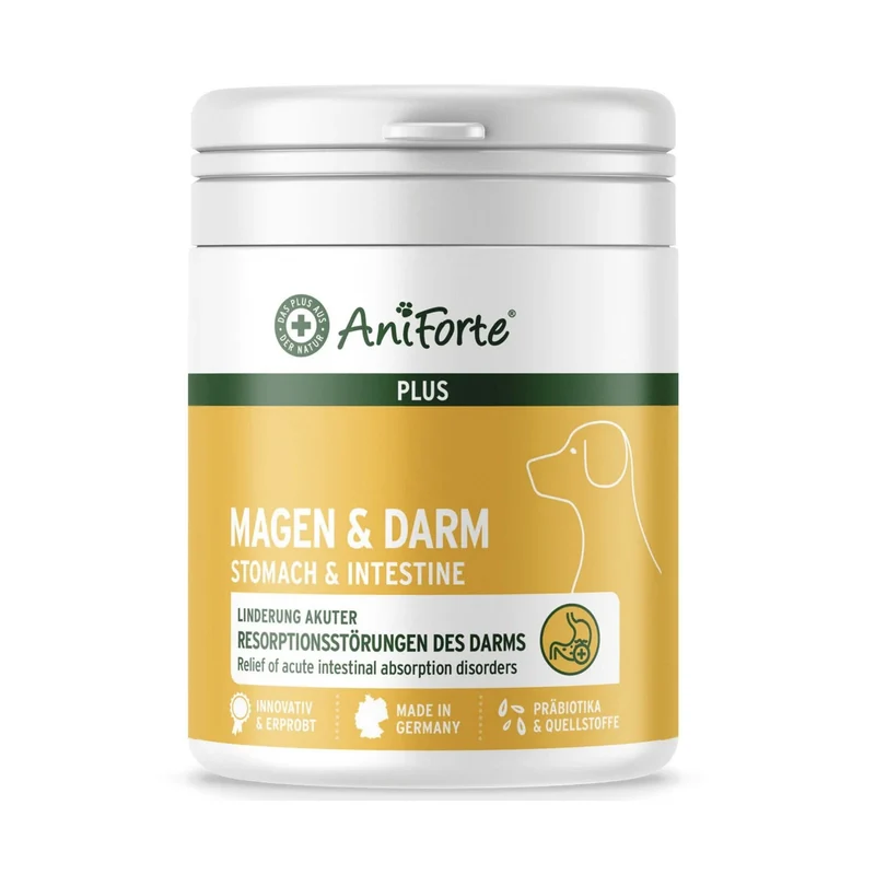 AniForte PLUS Magen & Darm Tabletten für Hunde – Natürliche Unterstützung bei Verdauungsproblemen, Durchfall & Blähungen – Expertenformel zur Stärkung der Darmflora