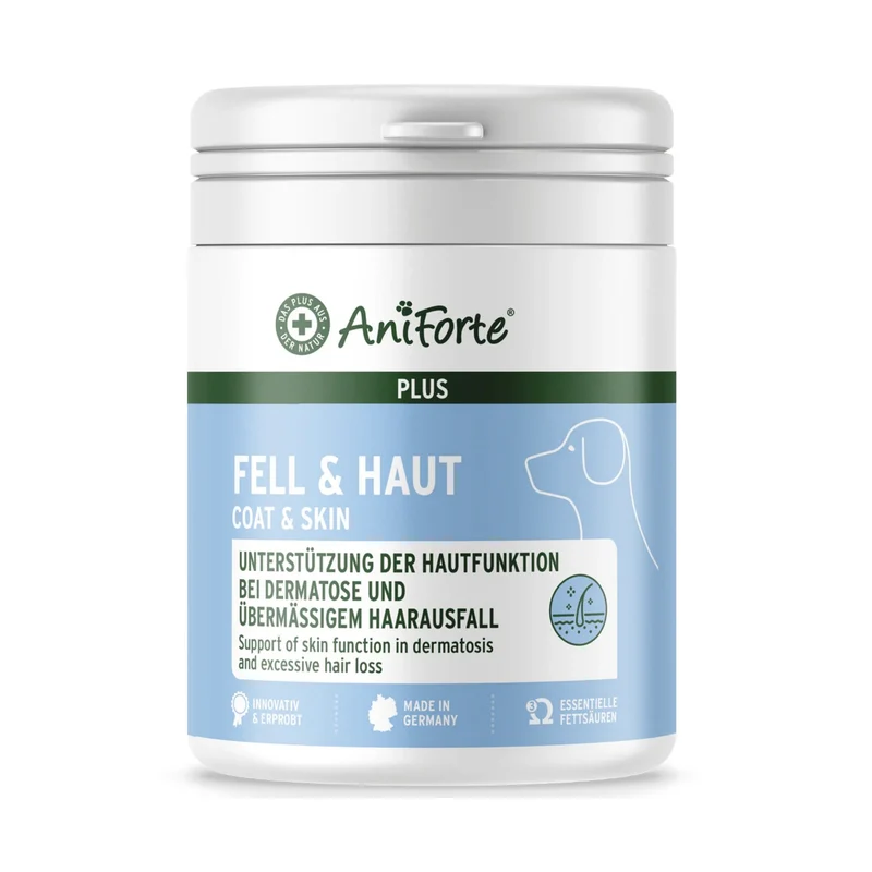 AniForte PLUS Fell & Haut Tabletten für Hunde – Natürliche Unterstützung für glänzendes Fell, gesunde Haut und weniger Juckreiz