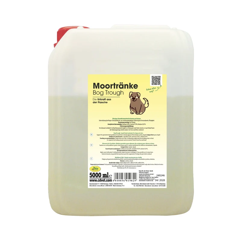 cdVet Moortränke – Natürliche Moor-Kräuter-Kur für Hunde & Katzen zur Unterstützung von Magen, Darm & Verdauung und als Fresshilfe/Appetitanreger