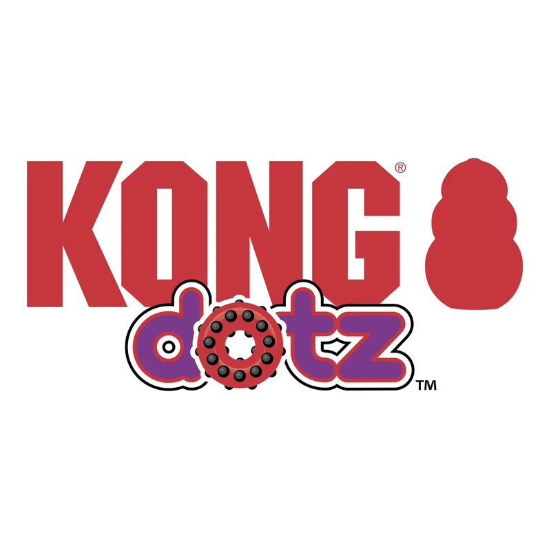 KONG Dotz Circle – Robuster Kauring mit Massagenoppen für intensive Zahnpflege, gesundes Zahnfleisch und langanhaltendes Kauvergnügen