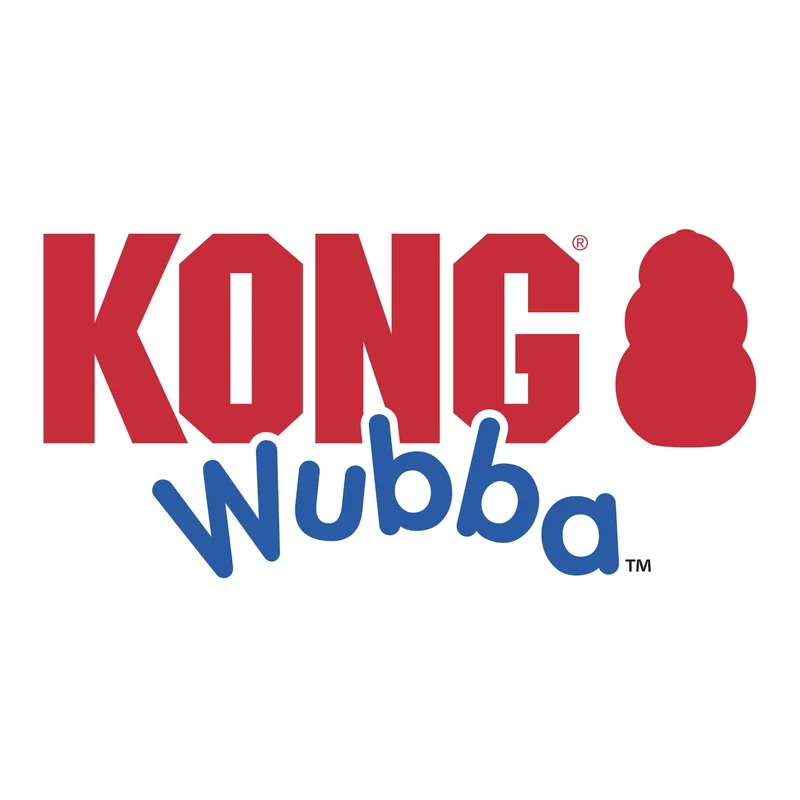 KONG Wubba – Robustes Hundespielzeug mit Squeaker für aktive Apportier- und Zerrspiele