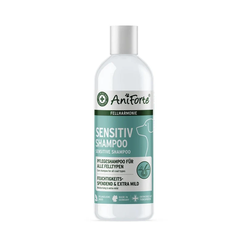 AniForte Sensitiv Shampoo für Hunde mit Aloe Vera – Sanfte Pflege für empfindliche Haut & glänzendes Fell, pH-hautneutral