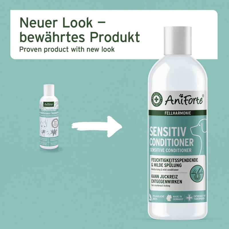 AniForte Sensitiv Conditioner für Hunde – Fellpflege mit Aloe Vera für geschmeidiges Fell