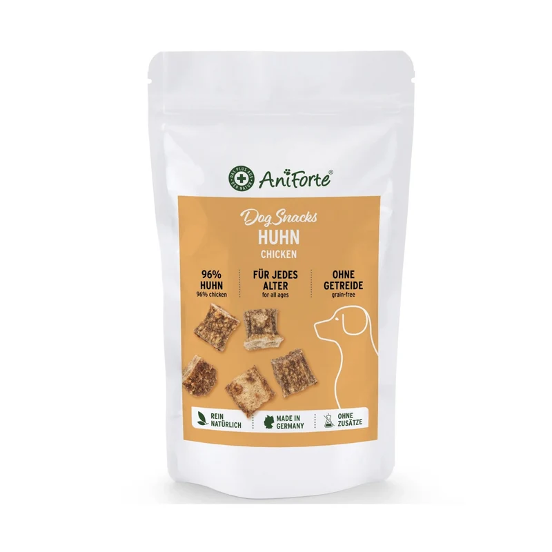 AniForte Huhn Hundesnacks – Premium Trainingssnacks mit 96% frischem Fleisch, getreidefrei & extra weich für Welpen & Senioren
