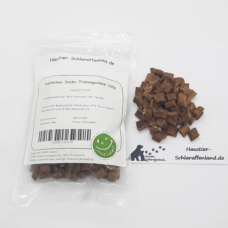 Kaninchen-Sticks-Trainingssnack