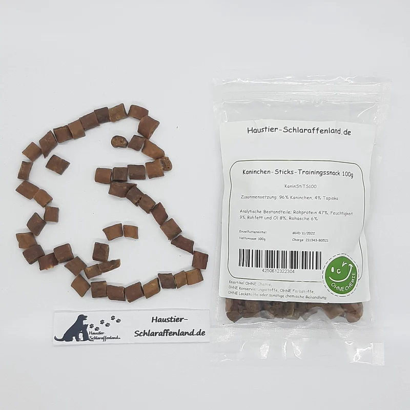 Kaninchen-Sticks-Trainingssnack
