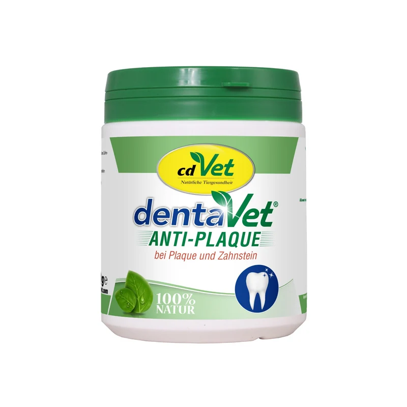 cdVet dentaVet Anti-Plaque – Natürliche Zahnreinigung für Hunde ohne Bürsten | Effektiv gegen Zahnstein, Plaque & Mundgeruch