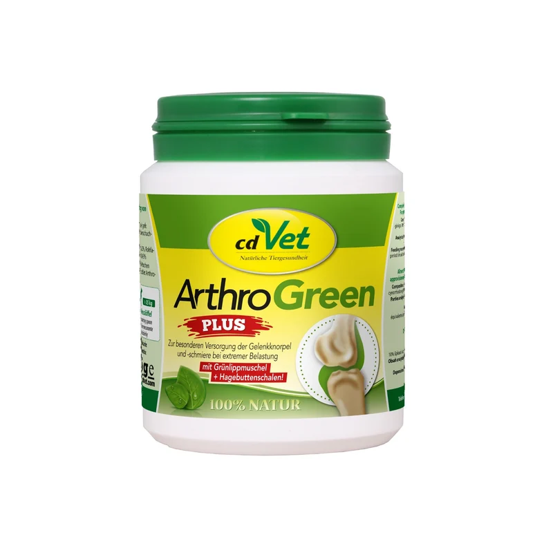 cdVet ArthroGreen Plus - Premium Gelenk-Nahrungsergänzung für Hunde mit Grünlippmuschel, Hagebutte & Weidenrinde für optimale Beweglichkeit und gesunde Gelenke