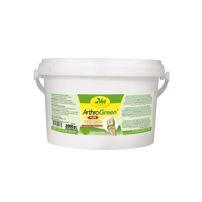 cdVet ArthroGreen Plus - Premium Gelenk-Nahrungsergänzung für Hunde mit Grünlippmuschel, Hagebutte & Weidenrinde für optimale Beweglichkeit und gesunde Gelenke