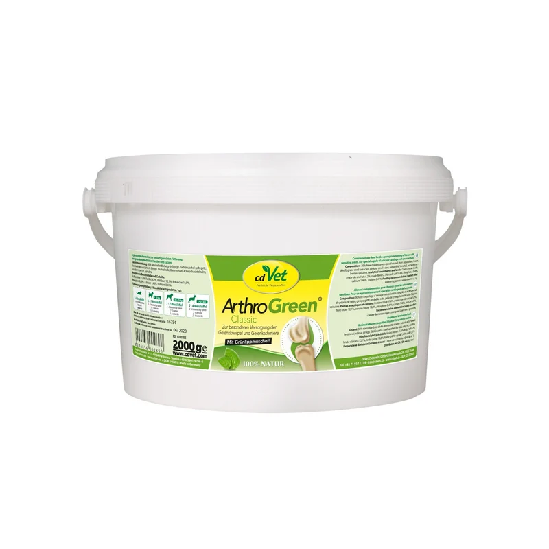 cdVet ArthroGreen Classic – Natürliche Gelenkunterstützung für aktive Hunde mit Grünlippmuschel, Vitaminen & Spurenelementen