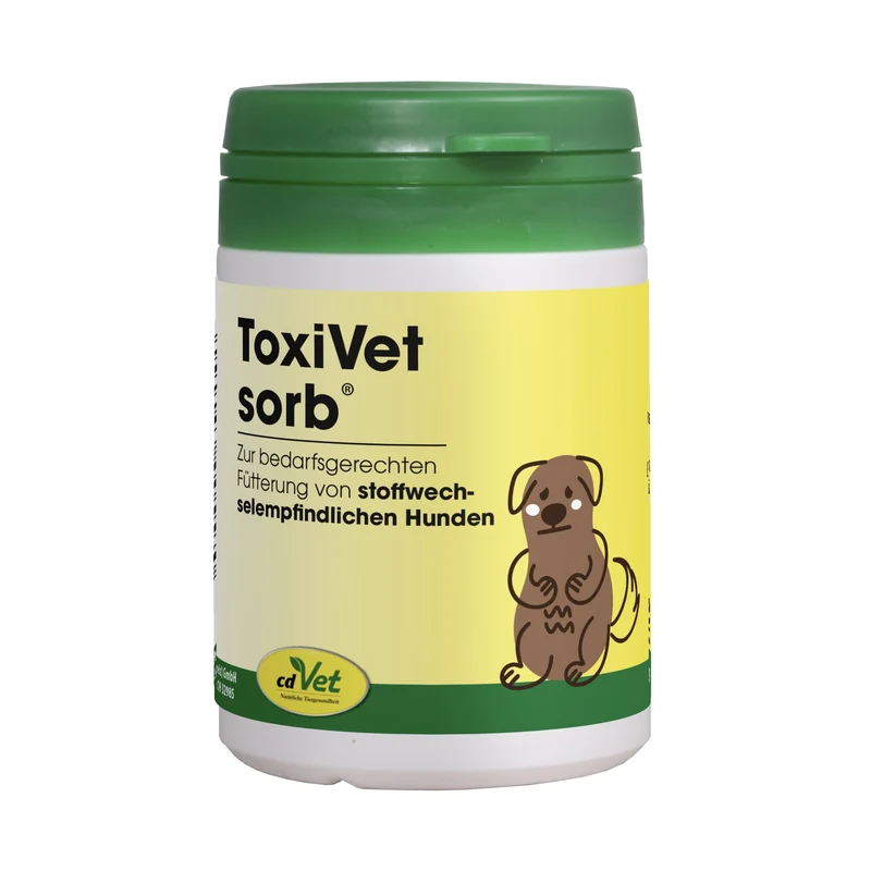cdVet ToxiVet sorb - Natürliche Hilfe bei Durchfall für Hunde & Katzen mit Präbiotika & Bentonit zur Darmstärkung und Entgiftung