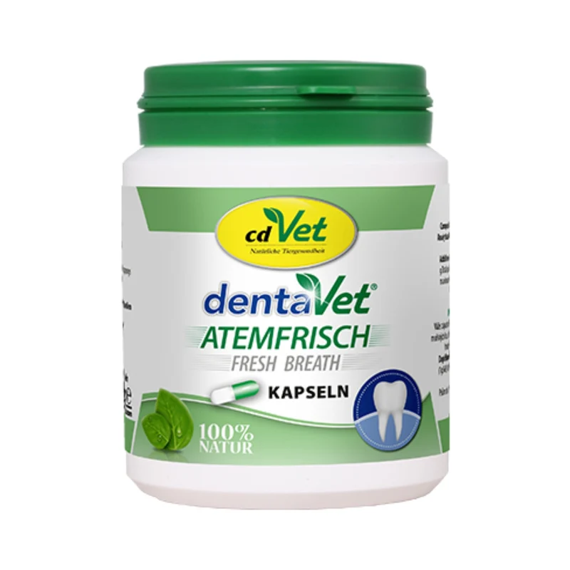 cdVet dentaVet Atemfrisch – Natürliche Lösung gegen Mundgeruch bei Hunden mit Chlorophyll & Kräutern für frischen Atem