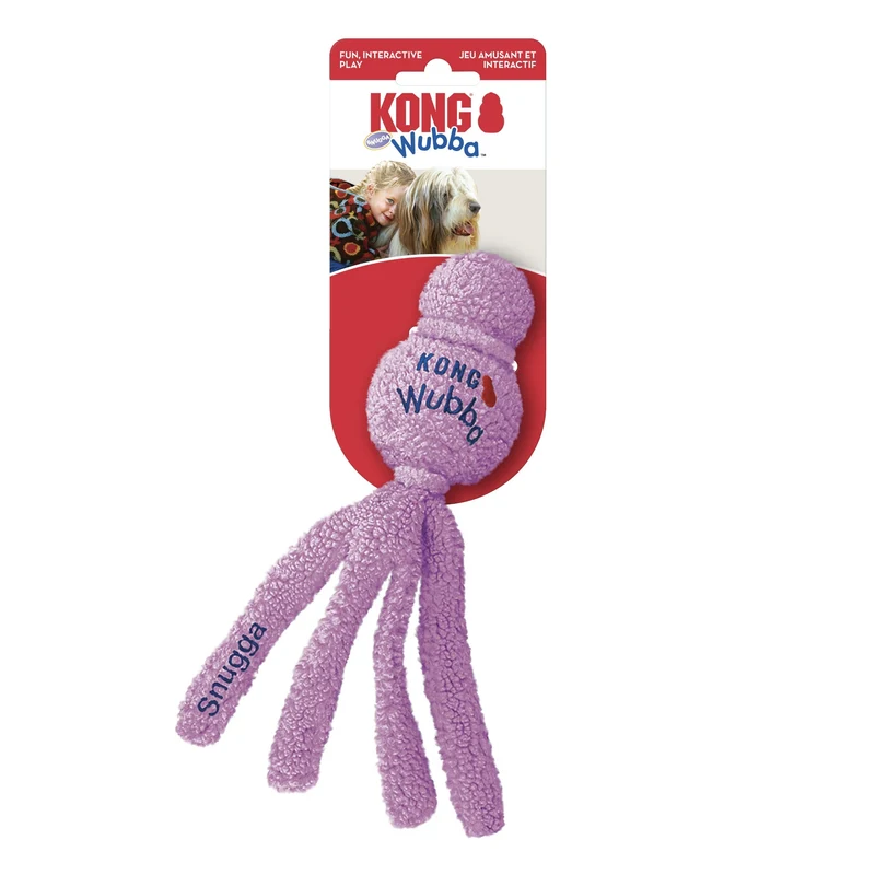 KONG Snugga Wubba – Interaktives Plüsch-Hundespielzeug für sanftes Apportieren, Kuscheln & ruhiges Indoor-Spiel