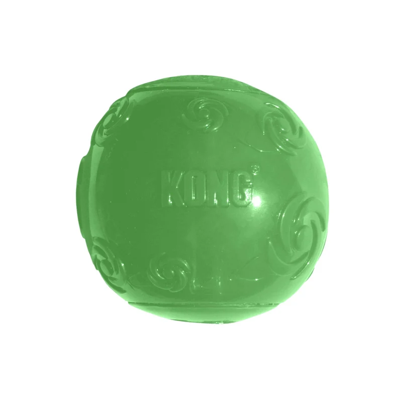 KONG Squeezz Ball – Quietschendes Hundespielzeug für aktive Hunde, robust & langlebig