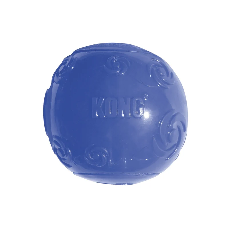 KONG Squeezz Ball – Quietschendes Hundespielzeug für aktive Hunde, robust & langlebig