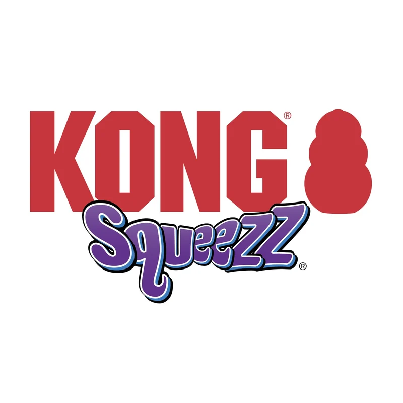 KONG Squeezz Ball – Quietschendes Hundespielzeug für aktive Hunde, robust & langlebig