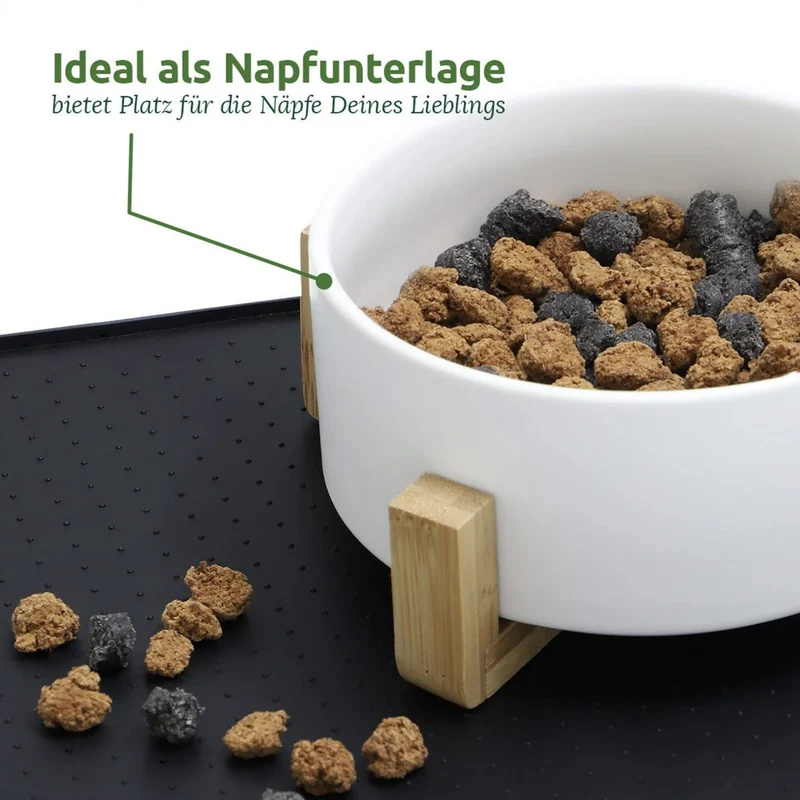 AniForte Napfunterlage für Hunde & Katzen – Rutschfest, Wasserdicht & Lebensmittelecht aus Premium-Silikon für Sauberkeit am Futterplatz