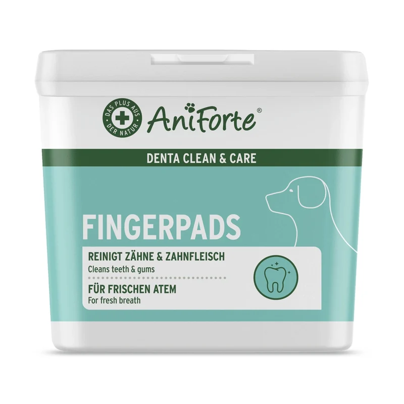 AniForte Denta Clean & Care Fingerpads – Sanfte Zahnpflege für Hunde, Zahnstein vorbeugen, Mundgeruch bekämpfen, frischer Atem