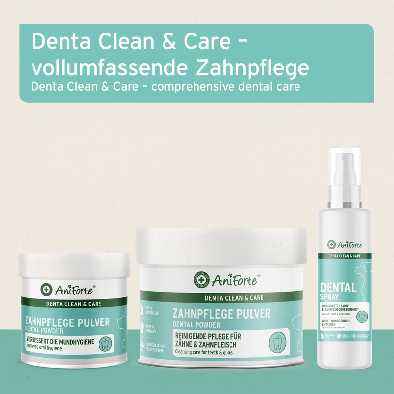 AniForte Denta Clean & Care Fingerpads – Sanfte Zahnpflege für Hunde, Zahnstein vorbeugen, Mundgeruch bekämpfen, frischer Atem
