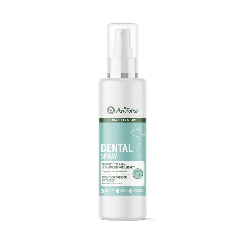 AniForte Denta Clean & Care Dentalspray für Hunde – Zahnpflege ohne Bürsten, stärkt Zähne & Zahnfleisch, bekämpft Plaque & Mundgeruch natürlich
