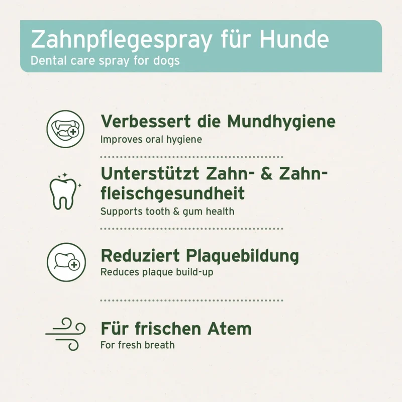 AniForte Denta Clean & Care Dentalspray für Hunde – Zahnpflege ohne Bürsten, stärkt Zähne & Zahnfleisch, bekämpft Plaque & Mundgeruch natürlich