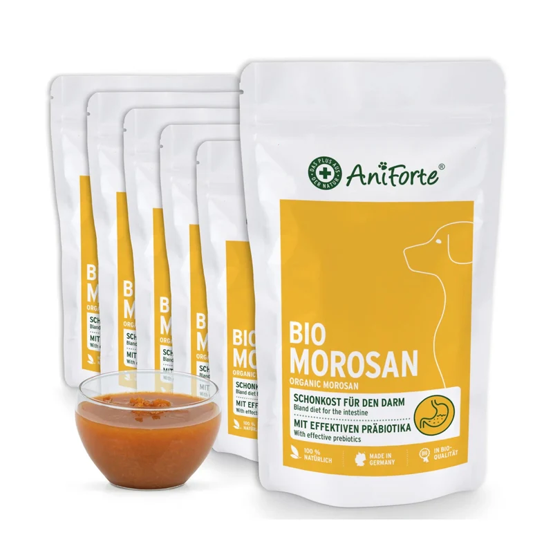 AniForte Bio Morosan Schonkost für Hunde – Natürliche Hilfe bei Durchfall & Verdauungsproblemen, Bio-Qualität mit Morosuppe