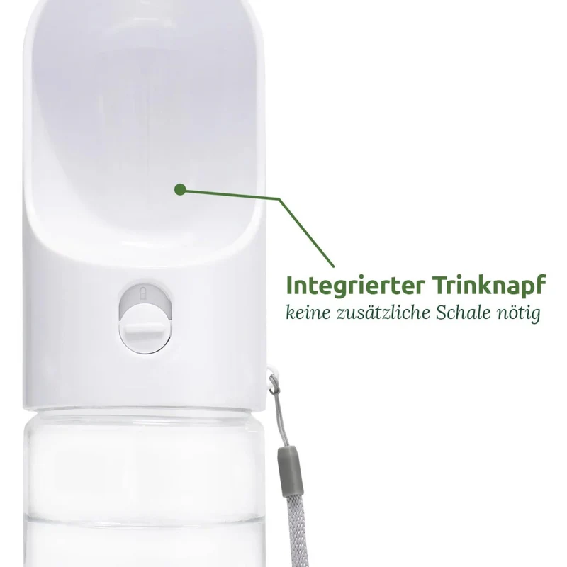 AniForte Hundetrinkflasche für unterwegs – Auslaufsicher & Hygienisch für Spaziergänge, Wanderungen & Reisen