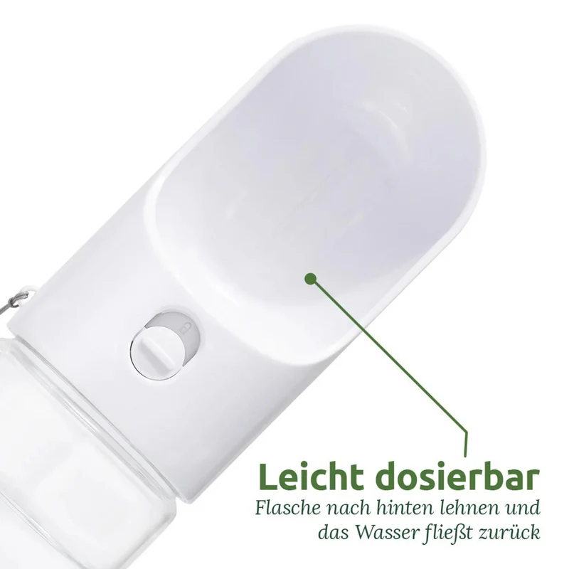 AniForte Hundetrinkflasche für unterwegs – Auslaufsicher & Hygienisch für Spaziergänge, Wanderungen & Reisen