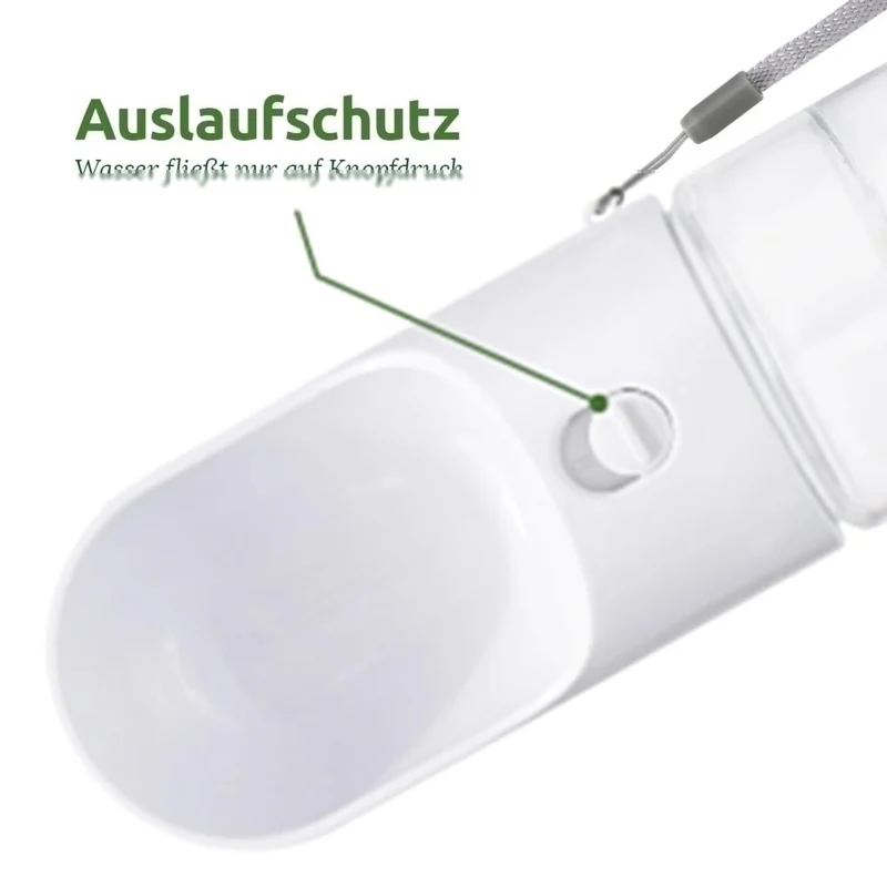 AniForte Hundetrinkflasche für unterwegs – Auslaufsicher & Hygienisch für Spaziergänge, Wanderungen & Reisen