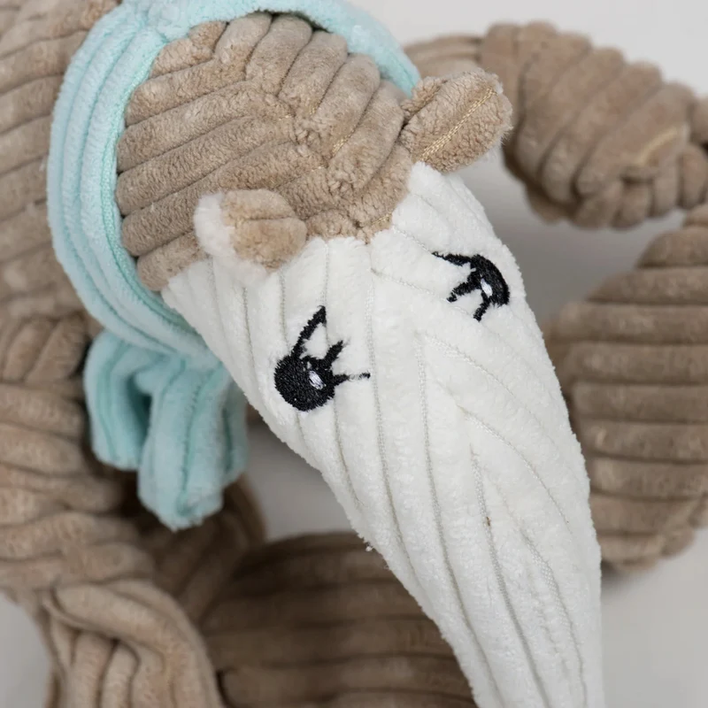 HuggleHounds Wild Things Anteater Knottie – Robustes Plüsch-Hundespielzeug mit geknoteten Gliedmaßen für intensive Kausessions
