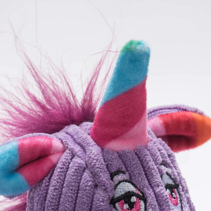 HuggleHounds Rainbow Unicorn Knottie – Robustes Plüsch-Zerrspielzeug mit verstärkten Nähten für intensive Spielfreude