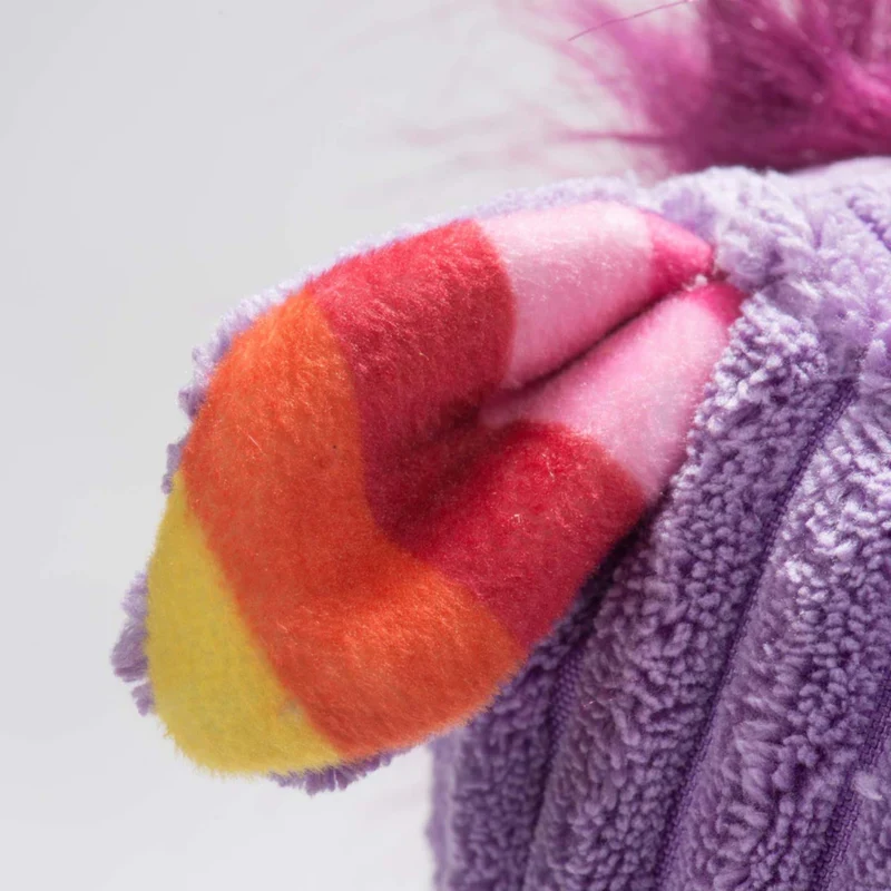 HuggleHounds Rainbow Unicorn Knottie – Robustes Plüsch-Zerrspielzeug mit verstärkten Nähten für intensive Spielfreude