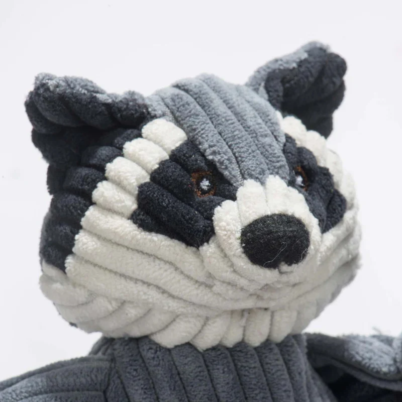 HuggleHounds Reggie Raccoon Knottie – Robustes Waschbär-Plüschspielzeug mit geknoteten Armen & Beinen für interaktiven Spielspaß