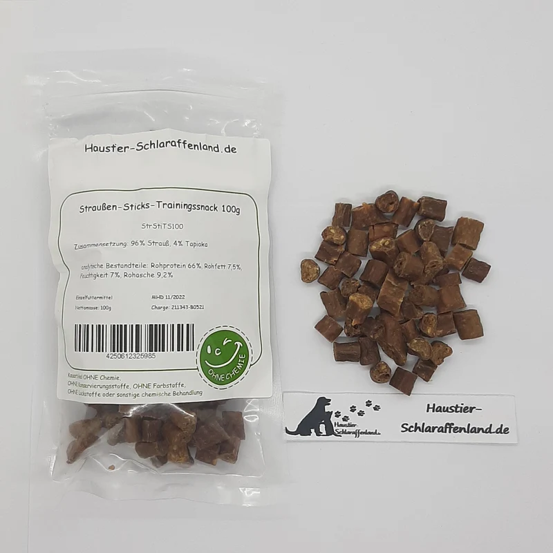 Straußen-Sticks-Trainingssnack