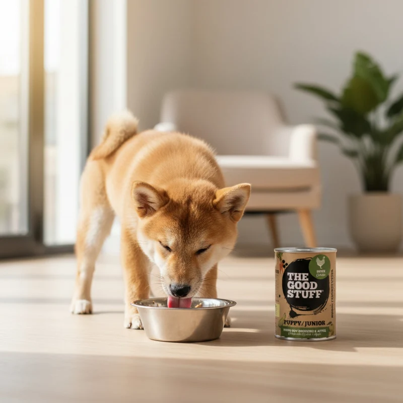 The Goodstuff Puppy/Junior Nassfutter mit Huhn – Premium Welpenfutter für optimales Wachstum, starke Knochen und gesunde Entwicklung | Getreidefrei & Natürlich