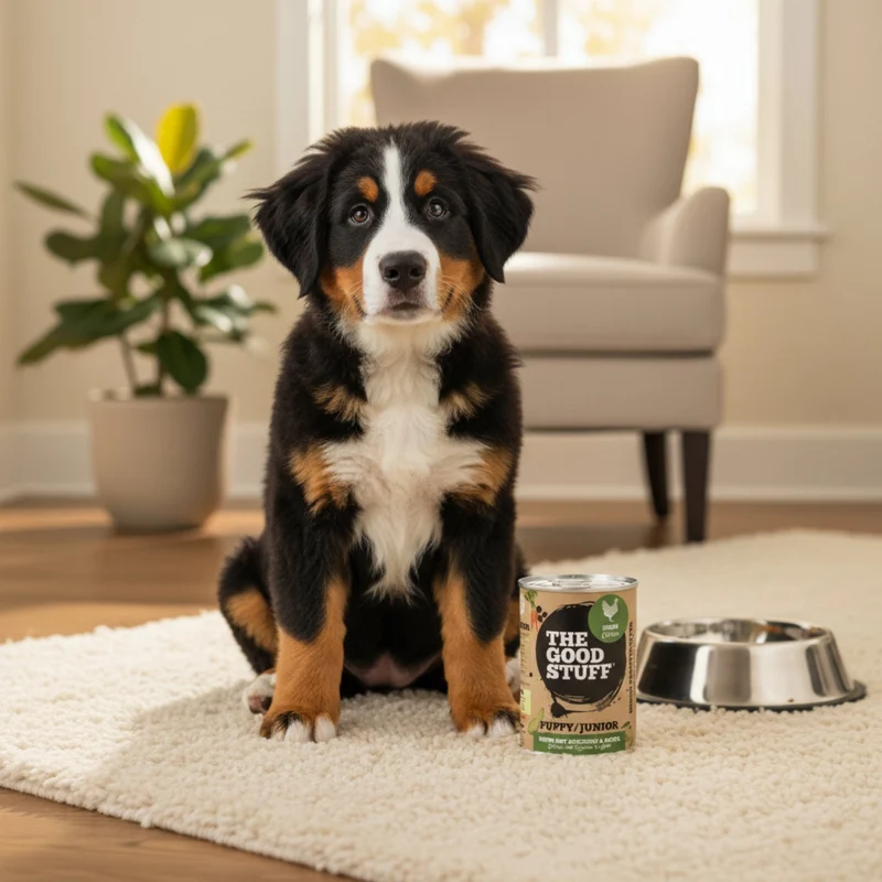 The Goodstuff Puppy/Junior Nassfutter mit Huhn – Premium Welpenfutter für optimales Wachstum, starke Knochen und gesunde Entwicklung | Getreidefrei & Natürlich