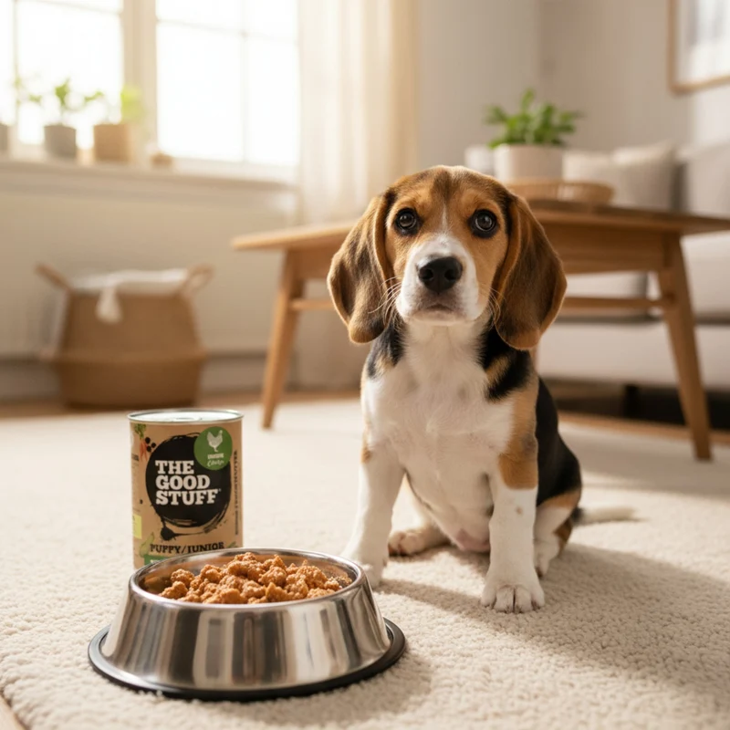The Goodstuff Puppy/Junior Nassfutter mit Huhn – Premium Welpenfutter für optimales Wachstum, starke Knochen und gesunde Entwicklung | Getreidefrei & Natürlich