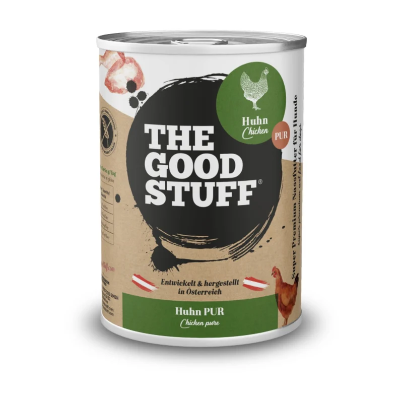 The Goodstuff Huhn Pur Nassfutter – Premium Hühnchenfleisch für sensible Hundemägen, 100% Natürlich & Getreidefrei, Artgerechte Ernährung ohne Zusatzstoffe