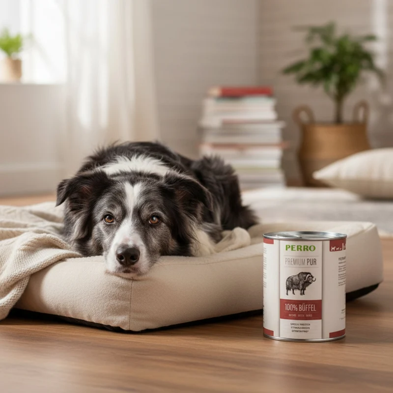 Perro Premium Pur Büffel Nassfutter für Hunde – Getreidefrei, Monoprotein & ideal für Ausschlussdiäten und sensible Hundemägen