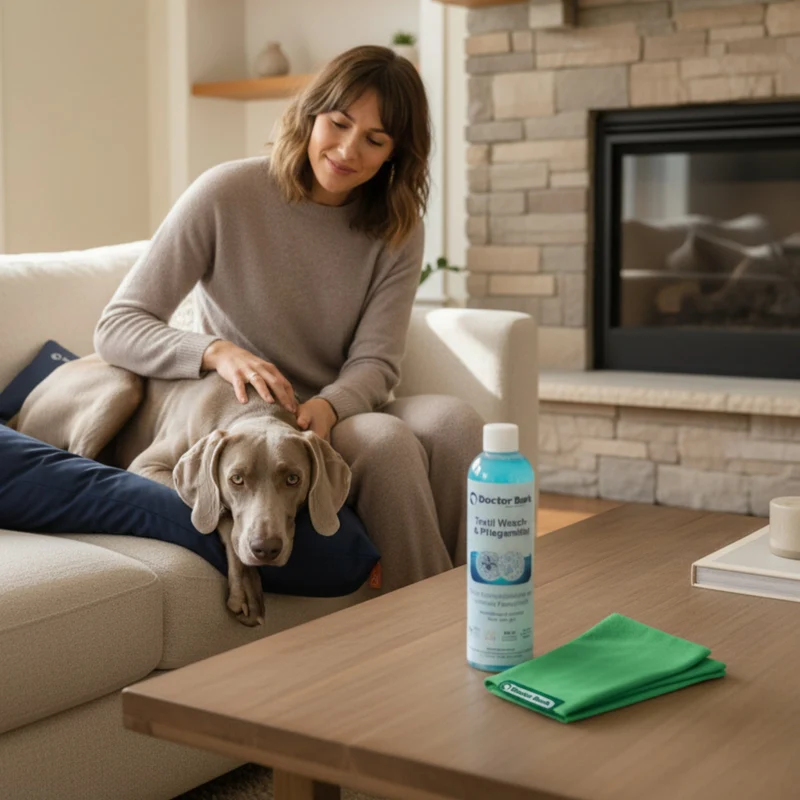 Doctor Bark Wasch- und Pflegemittel mit Premium-Mikrofasertuch – Pflanzliche Spezialformel für langanhaltende Frische, Sauberkeit und Pflege deiner Textilien