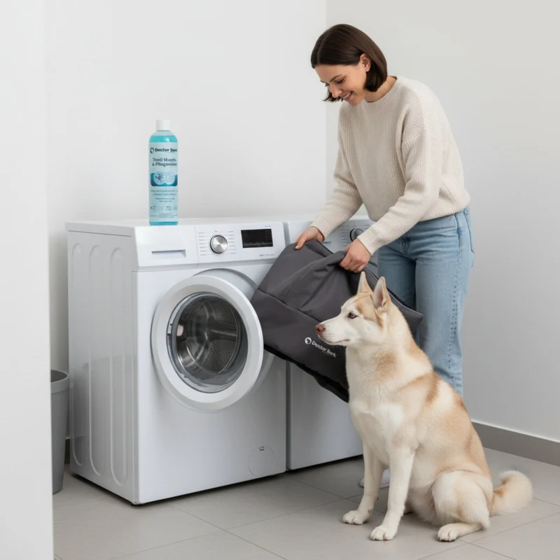 Doctor Bark Textil Wasch- und Pflegemittel – Porentief rein, geruchsfrei & schonend für Hundebetten, Autoschondecken & Heimtextilien
